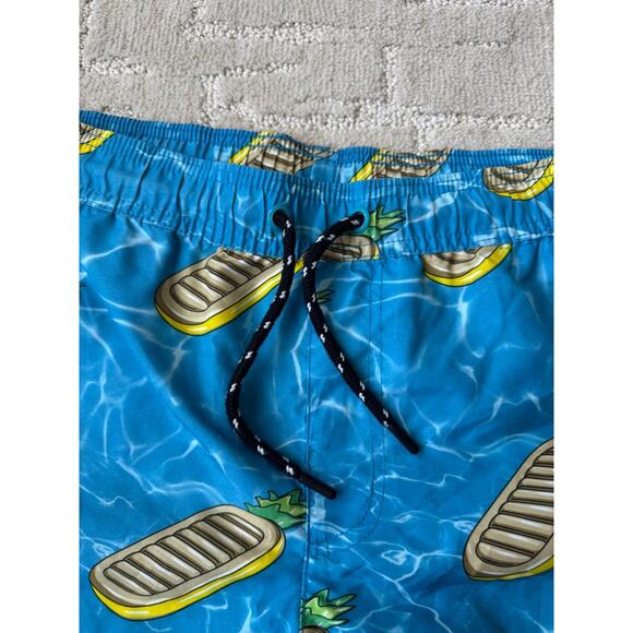 Neff Swim Trunks Pineapple Float Board Shorts - Picture 4 of 7
